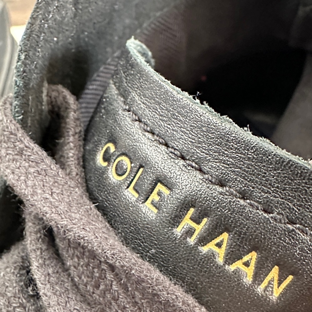 Cole Haan Black Leather Men's Sneakers sz 12M - Picture 2 of 6